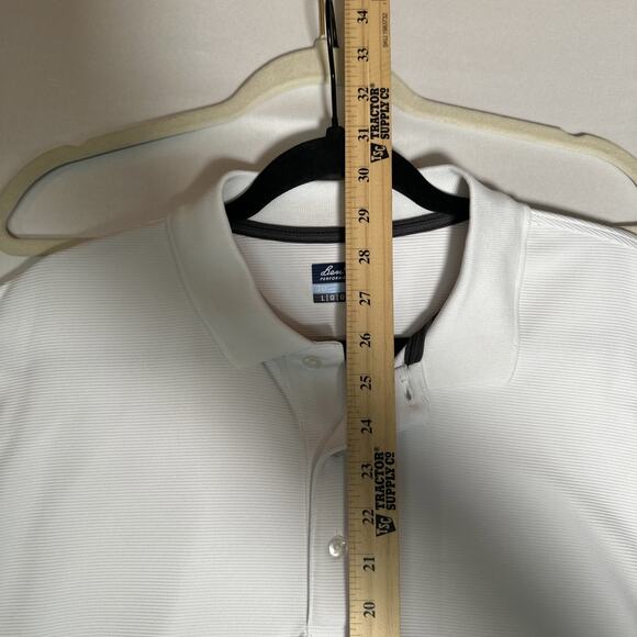 Ben Hogan Performance Golf Polo Men's Large White Ribbed Shirt Preppy - Picture 8 of 13